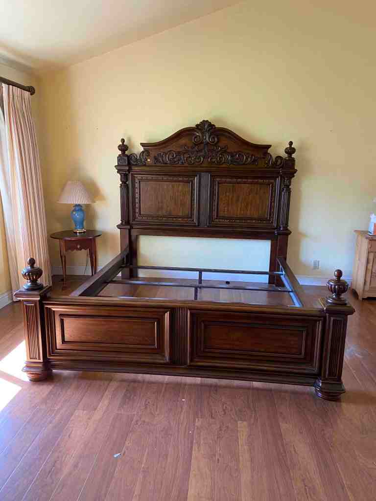 Cal King Size Poster Bed in Brown made in Vietnam 
