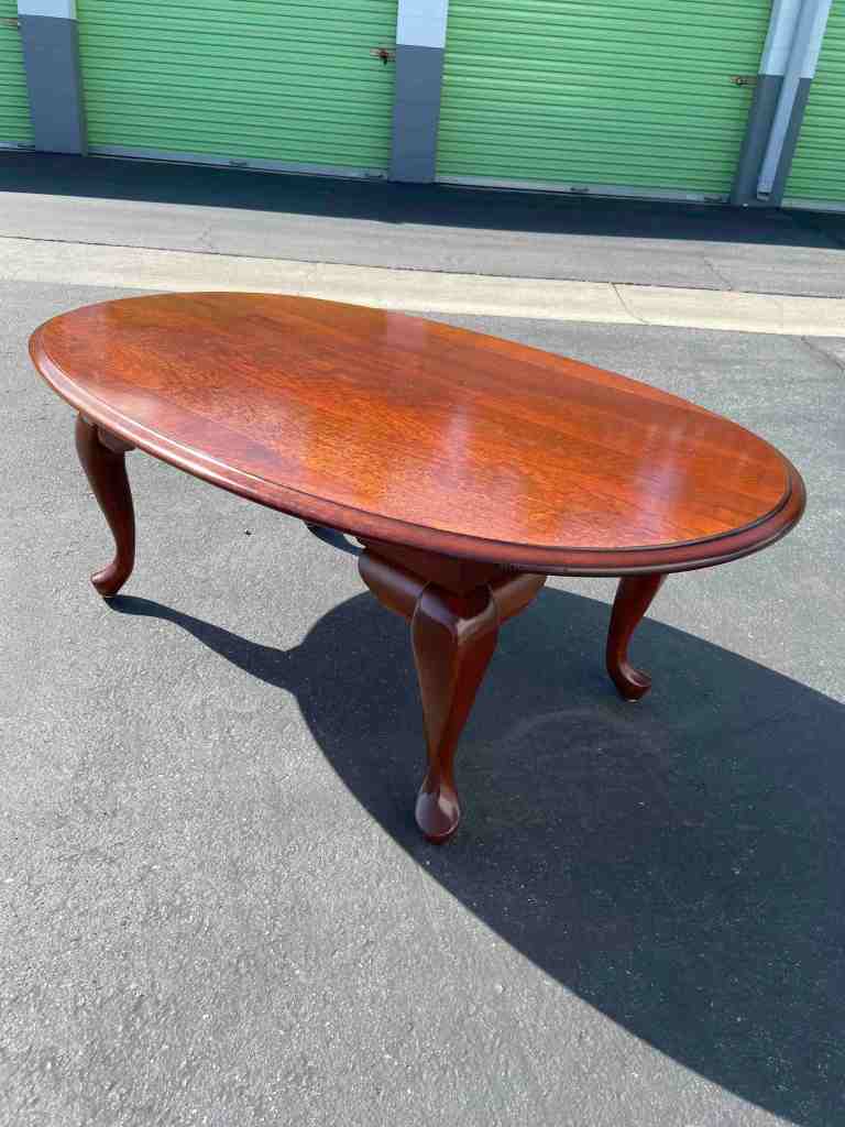 Oval Queen Anne Style Coffee Table